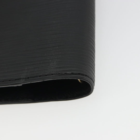 LOUIS VUITTON Epi Agenda PM Day Planner Cover Black R20052 LV Auth BA14026