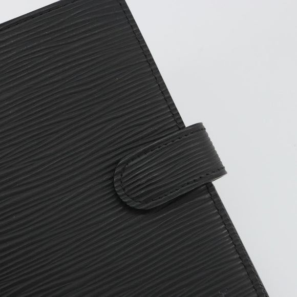 LOUIS VUITTON Epi Agenda PM Day Planner Cover Black R20052 LV Auth BA14026