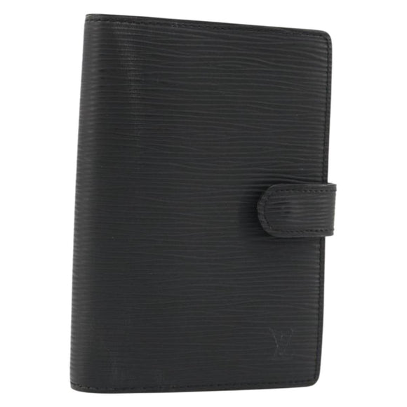 LOUIS VUITTON Epi Agenda PM Day Planner Cover Black R20052 LV Auth BA14026