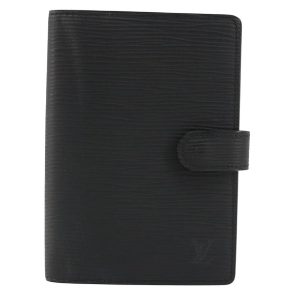 LOUIS VUITTON Epi Agenda PM Day Planner Cover Black R20052 LV Auth BA14026