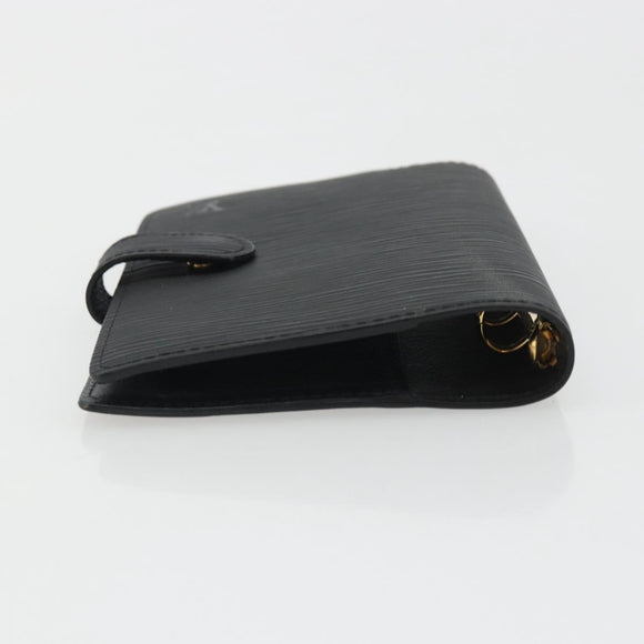 LOUIS VUITTON Epi Agenda PM Day Planner Cover Black R20052 LV Auth BA14026