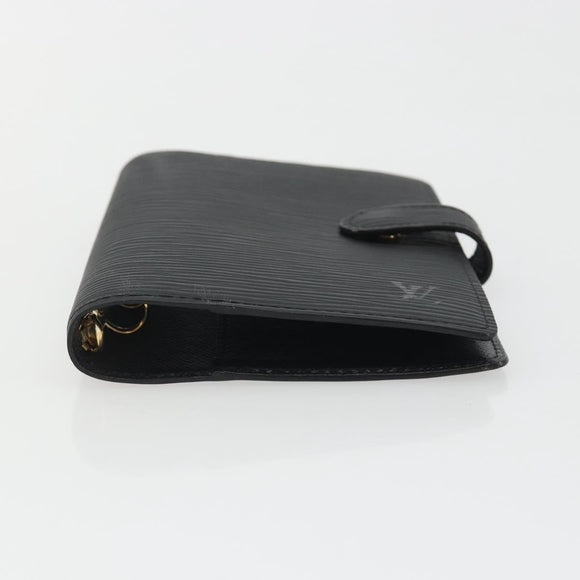 LOUIS VUITTON Epi Agenda PM Day Planner Cover Black R20052 LV Auth BA14026