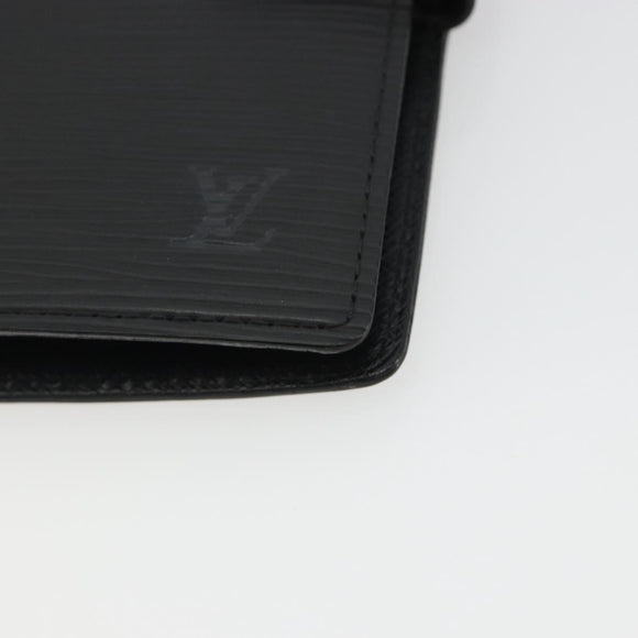 LOUIS VUITTON Epi Agenda PM Day Planner Cover Black R20052 LV Auth BA14026