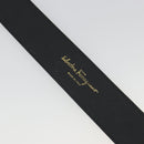 Salvatore Ferragamo Double Gancini Belt Leather Navy Gold Auth BA14028-11