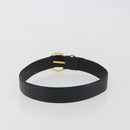 Salvatore Ferragamo Double Gancini Belt Leather Navy Gold Auth BA14028-2
