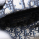 Christian Dior Oblique Jacquard Lady Dior Medium Rattan Navy Auth BA14029SAM-21