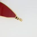 Miu Miu Barrette Hair Clip Metal Red Gold Auth BA14031M-11