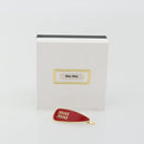 Miu Miu Barrette Hair Clip Metal Red Gold Auth BA14031M-12