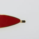 Miu Miu Barrette Hair Clip Metal Red Gold Auth BA14031M-5