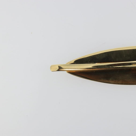 Miu Miu Barrette Hair Clip Metal Red Gold Auth BA14031M