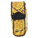 Gianni Versace Chain Shoulder Pouch PVC Canvas Yellow Gold Auth BA14033-13
