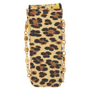 Gianni Versace Chain Shoulder Pouch PVC Canvas Yellow Gold Auth BA14033-2