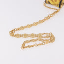 Gianni Versace Chain Shoulder Pouch PVC Canvas Yellow Gold Auth BA14033-7