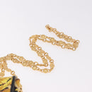 Gianni Versace Chain Shoulder Pouch PVC Canvas Yellow Gold Auth BA14033-8