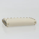VALENTINO Rock Studs Wallet Leather Ivory Gold Auth BA14034M-5
