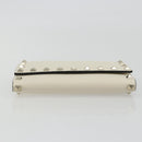VALENTINO Rock Studs Wallet Leather Ivory Gold Auth BA14034M-6