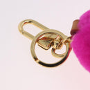 LOUIS VUITTON Vivienne Vison Christmas Key Holder Fur Pink M00870 Auth BA14035M-9