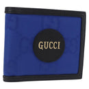 GUCCI GG Canvas Off The Grid Bifold Wallet Blue 625574 Auth BA14039M-1