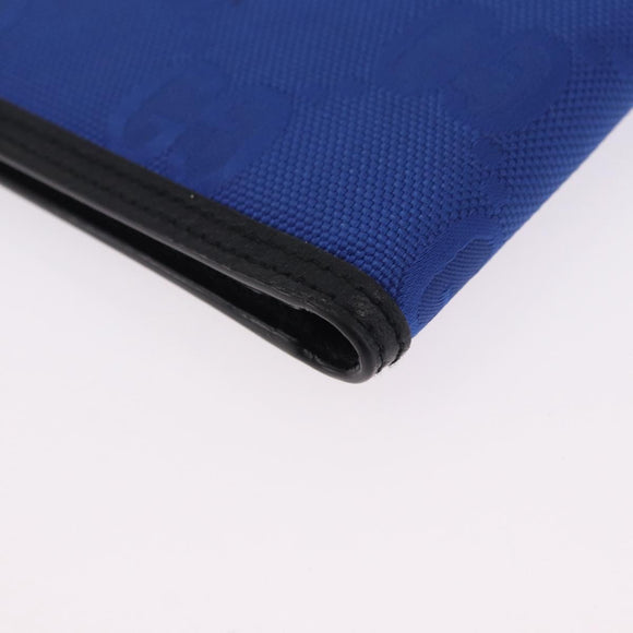 GUCCI GG Canvas Off The Grid Bifold Wallet Blue 625574 Auth BA14039M