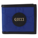 GUCCI GG Canvas Off The Grid Bifold Wallet Blue 625574 Auth BA14039M-13