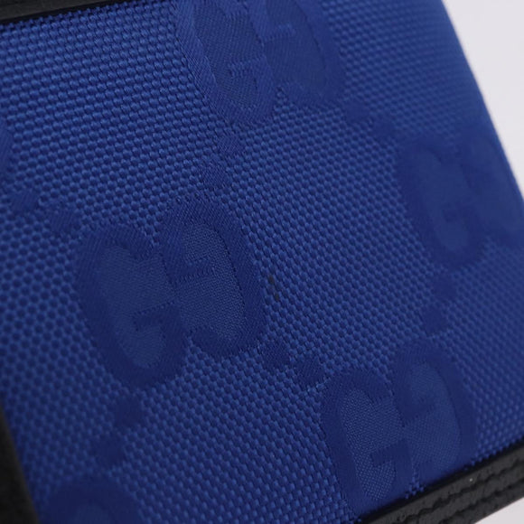 GUCCI GG Canvas Off The Grid Bifold Wallet Blue 625574 Auth BA14039M