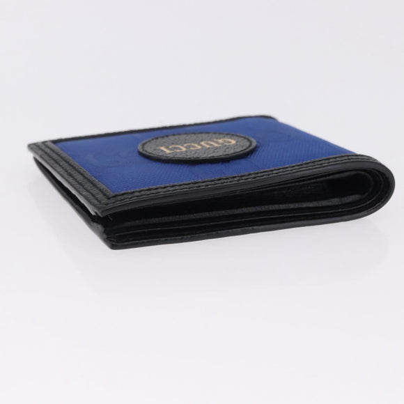 GUCCI GG Canvas Off The Grid Bifold Wallet Blue 625574 Auth BA14039M