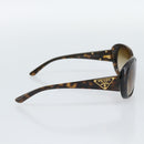 PRADA Sunglasses Plastic Brown Gold Auth BA14042-4