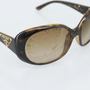 PRADA Sunglasses Plastic Brown Gold Auth BA14042-8