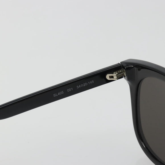 SAINT LAURENT Sunglasses plastic Black Silver Auth BA14043