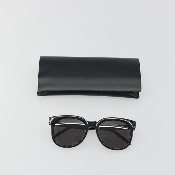 SAINT LAURENT Sunglasses plastic Black Silver Auth BA14043