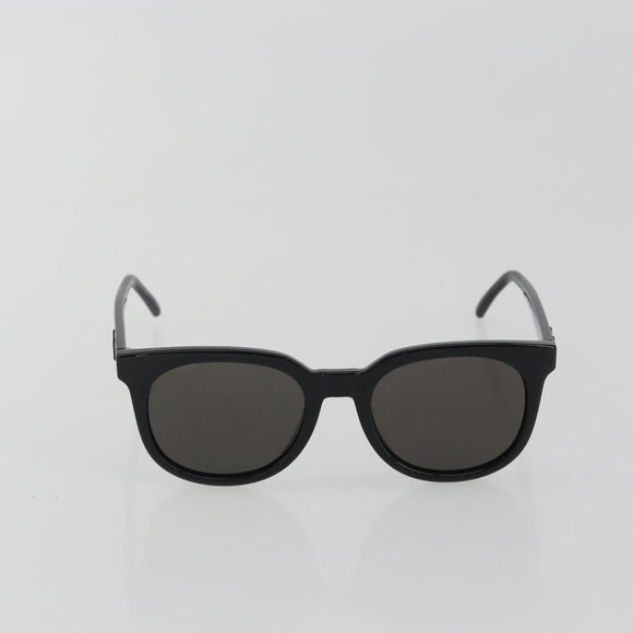 SAINT LAURENT Sunglasses plastic Black Silver Auth BA14043