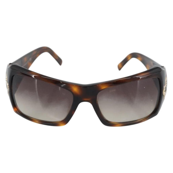 BVLGARI Sunglasses Plastic Brown Gold Auth BA14044