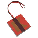 HERMES Retort Okare K Bag Charm Leather Orange Auth BA14045M-1
