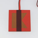 HERMES Retort Okare K Bag Charm Leather Orange Auth BA14045M-3
