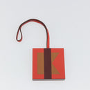 HERMES Retort Okare K Bag Charm Leather Orange Auth BA14045M-4
