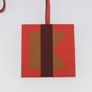 HERMES Retort Okare K Bag Charm Leather Orange Auth BA14045M-5