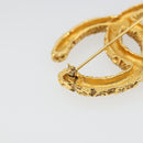 CHANEL Lava Brooch Metal Gold Tone CC Auth BA14046V-4