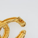 CHANEL Lava Brooch Metal Gold Tone CC Auth BA14046V-5