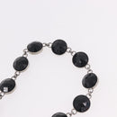 Miu Miu Necklace Metal Black Silver Auth BA14047A-11