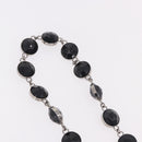 Miu Miu Necklace Metal Black Silver Auth BA14047A-6