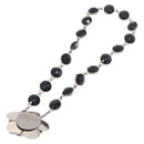 Miu Miu Necklace Metal Black Silver Auth BA14047A-7