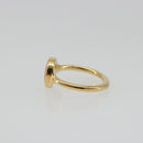 LOUIS VUITTON LV Confetti Ring Metal Fuchsia Pink Gold Tone M1921L Auth BA14048M-4