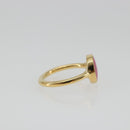 LOUIS VUITTON LV Confetti Ring Metal Fuchsia Pink Gold Tone M1921L Auth BA14048M-5