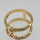LOUIS VUITTON LV Iconic Strass Ring Metal Gold Tone M1463L LV Auth BA14049M-9