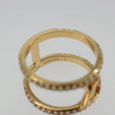 LOUIS VUITTON LV Iconic Strass Ring Metal Gold Tone M1463L LV Auth BA14049M-10
