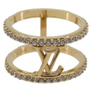 LOUIS VUITTON LV Iconic Strass Ring Metal Gold Tone M1463L LV Auth BA14049M-13