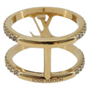 LOUIS VUITTON LV Iconic Strass Ring Metal Gold Tone M1463L LV Auth BA14049M-2
