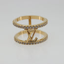 LOUIS VUITTON LV Iconic Strass Ring Metal Gold Tone M1463L LV Auth BA14049M-5