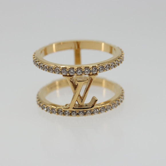 LOUIS VUITTON LV Iconic Strass Ring Metal Gold Tone M1463L LV Auth BA14049M