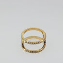 LOUIS VUITTON LV Iconic Strass Ring Metal Gold Tone M1463L LV Auth BA14049M-7